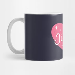 BTS Park Jimin cute heart typography Mug